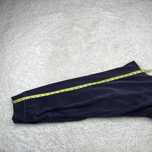 Juicy Couture Velour Jogger Pants Navy Blue - Picture 9 of 11